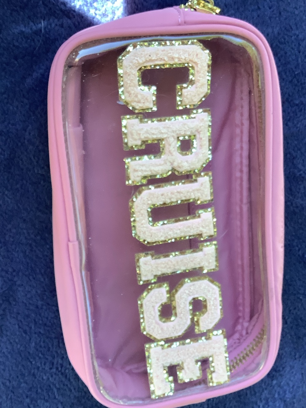 Stoney Clover Lane Pink Clear 'CRUISE' Cosmetic Pouch